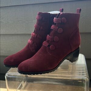 Women's Burgundy Ankle Boots